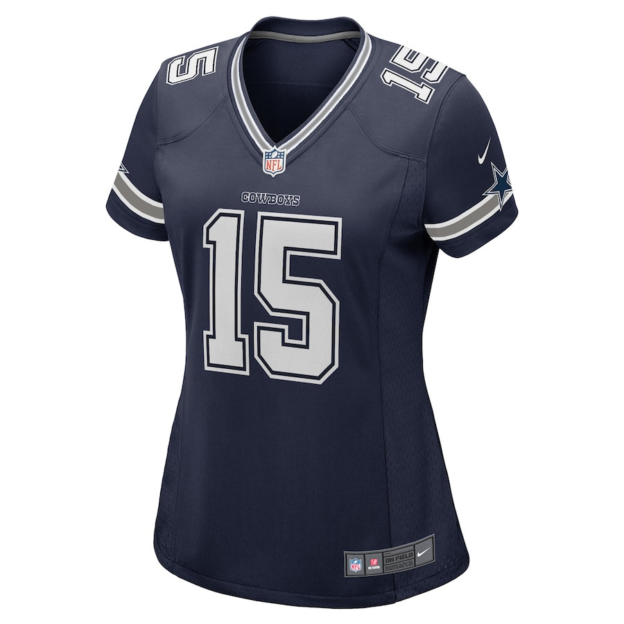 Alternative view of Ezekiel Elliott 15 Dallas Cowboys Women's Game Jersey - Navy JS3618 nicesnker