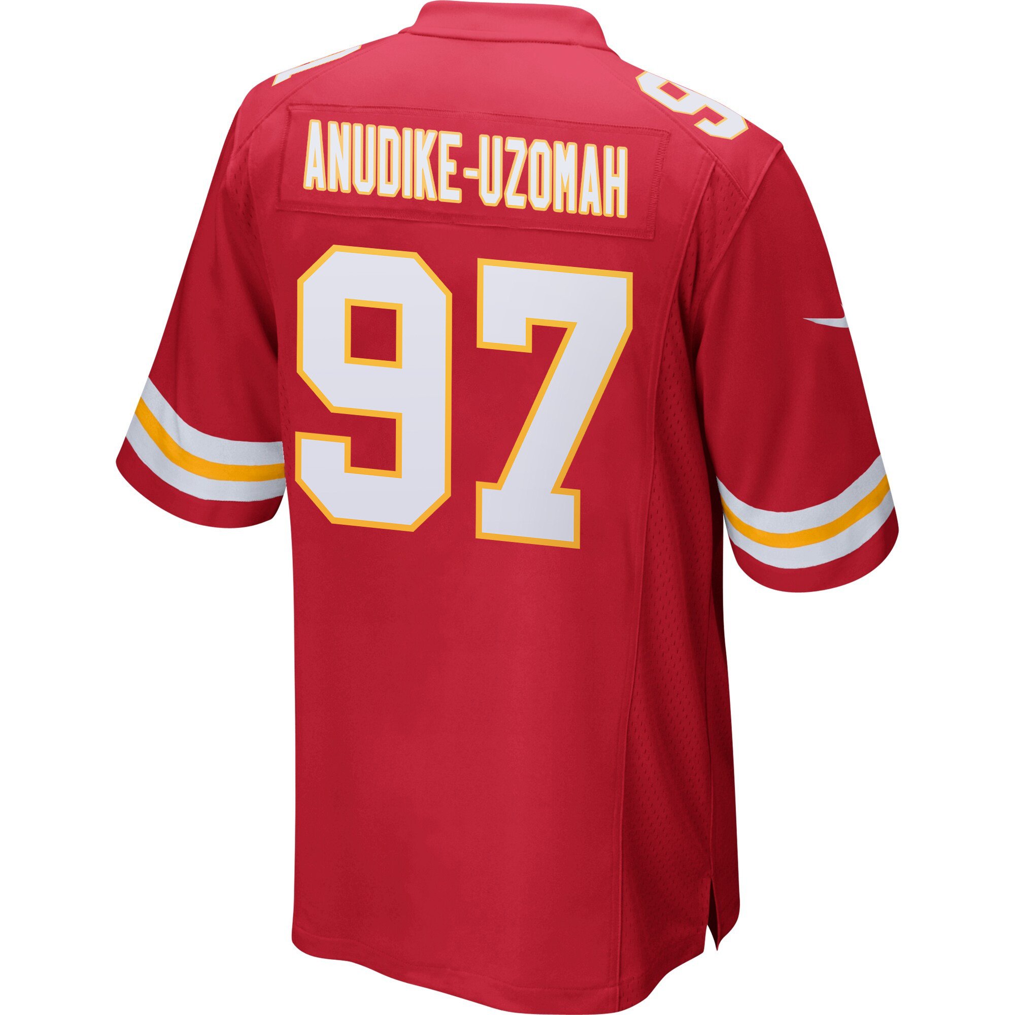 Alternative view of Felix Anudike-Uzomah 97 Kansas City Chiefs Super Bowl LIX Champions Patch 'New Orleans - The Ultimate Showdown' EMBROIDERED Game Men Jersey - Red JS5334 nicesnker