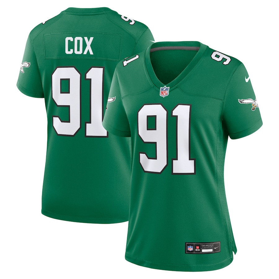 Fletcher Cox 91 Philadelphia Eagles Women's Alternate Game Jersey - Kelly Green JS7951 nicesnker