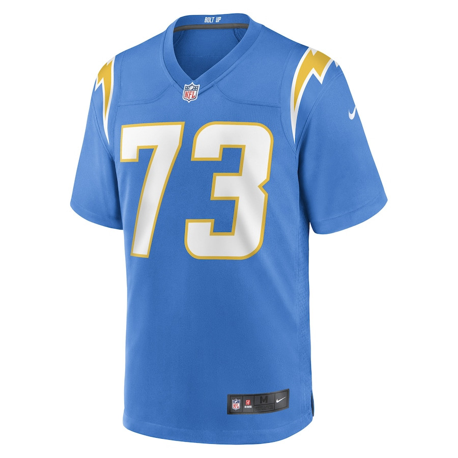 Alternative view of Foster Sarell 73 Los Angeles Chargers Team Game Men Jersey - Powder Blue JS7184 nicesnker