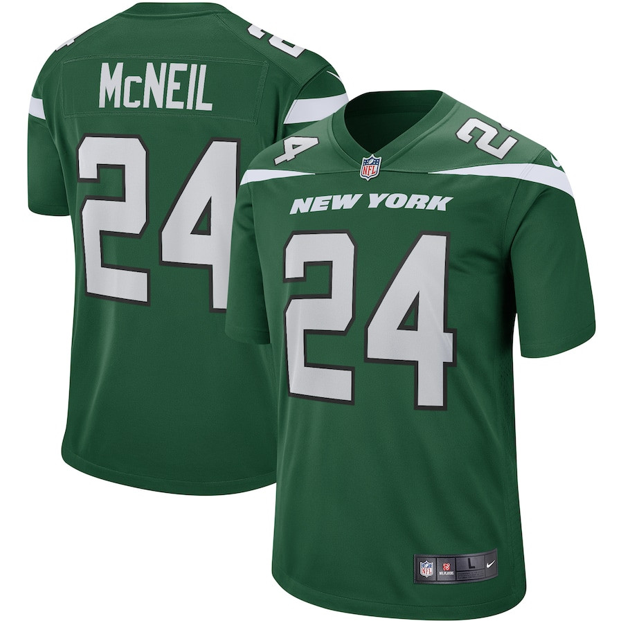 Freeman McNeil 24 New York Jets Men Game Retired Jersey - Gotham Green JS5601 nicesnker
