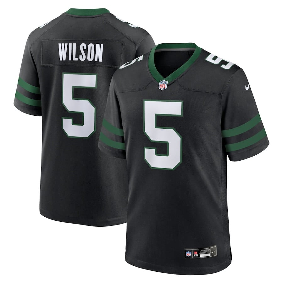 Garrett Wilson 5 New York Jets Alternate Game Men Jersey - Legacy Black JS2728 nicesnker