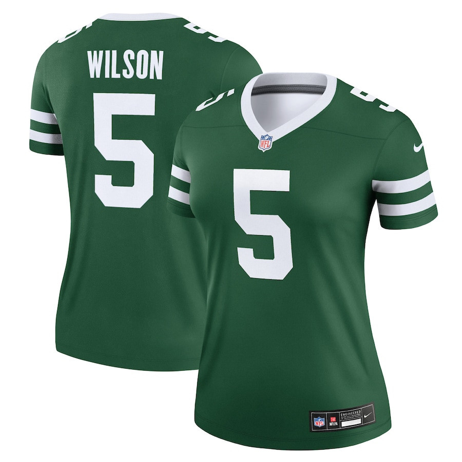 Garrett Wilson 5 New York Jets Alternate Legend Jersey, Women Legacy Green JS8321 nicesnker