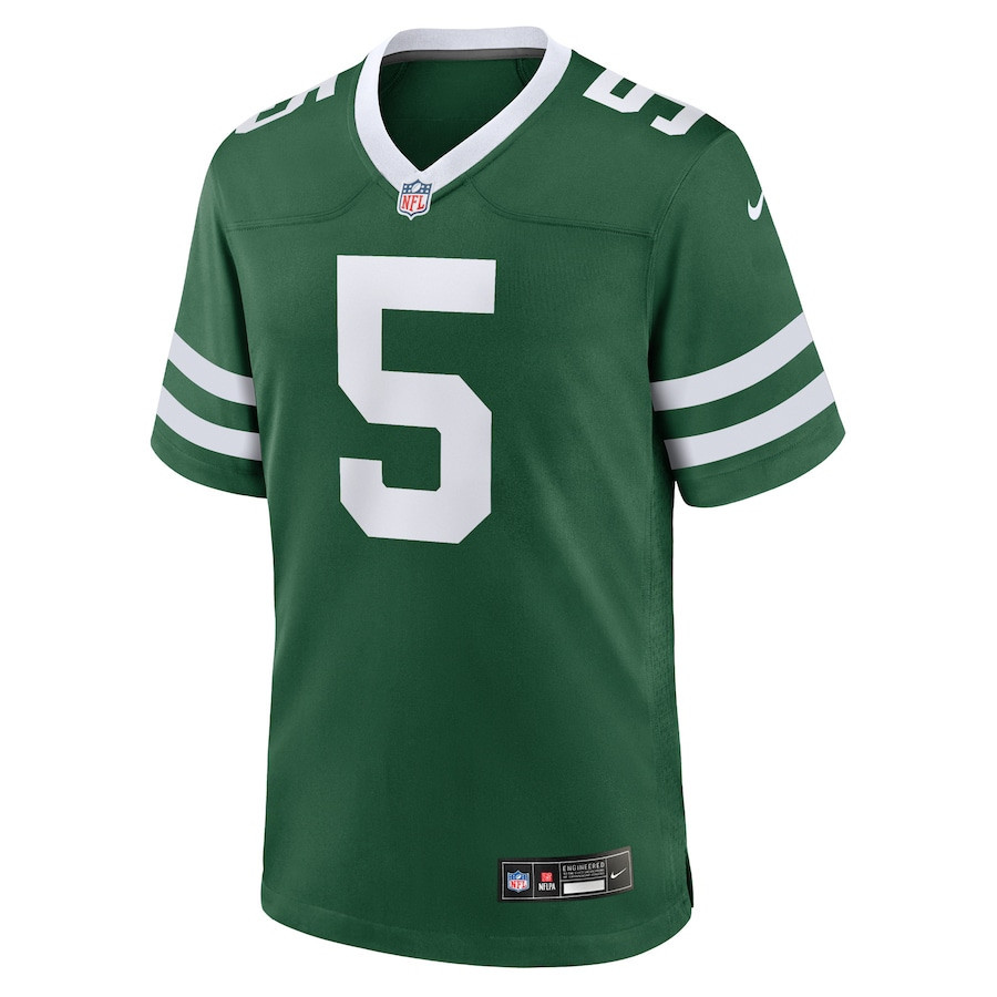 Alternative view of Garrett Wilson 5 New York Jets Game Jersey - Men, Legacy Green JS5436 nicesnker