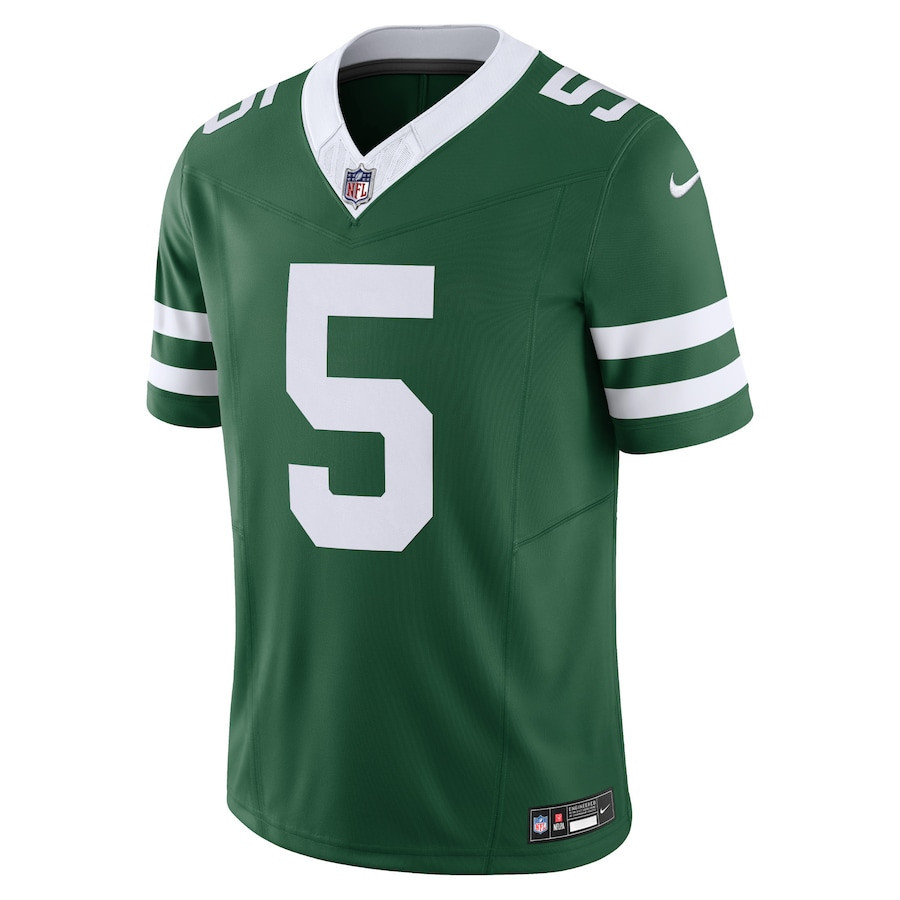 Alternative view of Garrett Wilson 5 New York Jets Vapor F.U.S.E. Limited Jersey - Men, Legacy Green JS3520 nicesnker