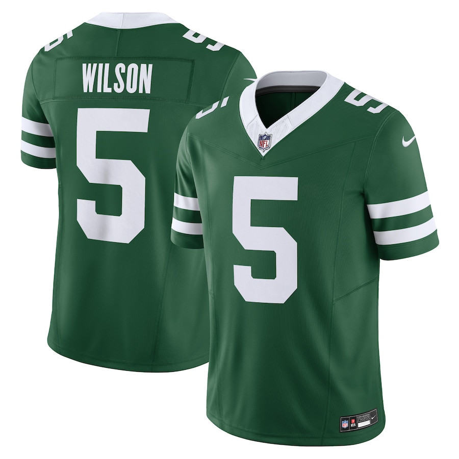 Garrett Wilson 5 New York Jets Vapor F.U.S.E. Limited Jersey - Men, Legacy Green JS3520 nicesnker