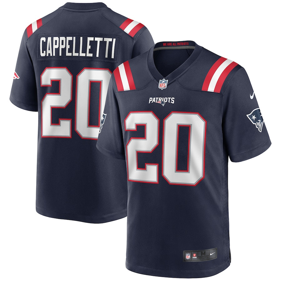 Gino Cappelletti 20 New England Patriots Men Game Retired Jersey - Navy JS2661 nicesnker