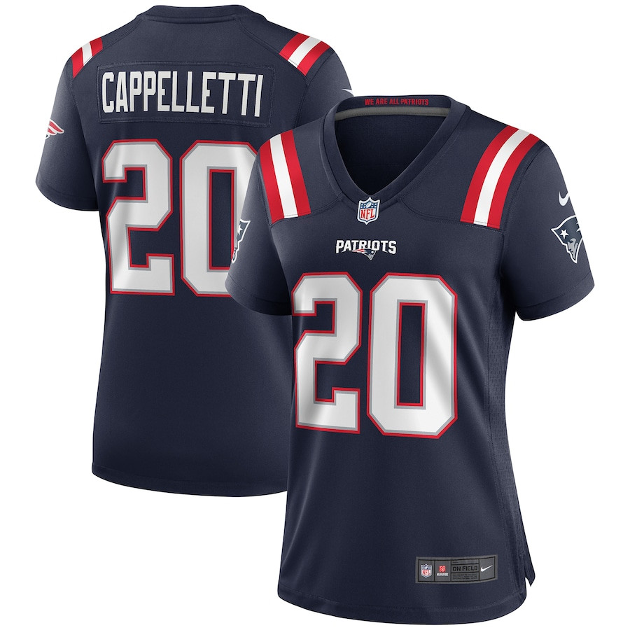 Gino Cappelletti 20 New England Patriots Women Game Retired Jersey - Navy JS4108 nicesnker