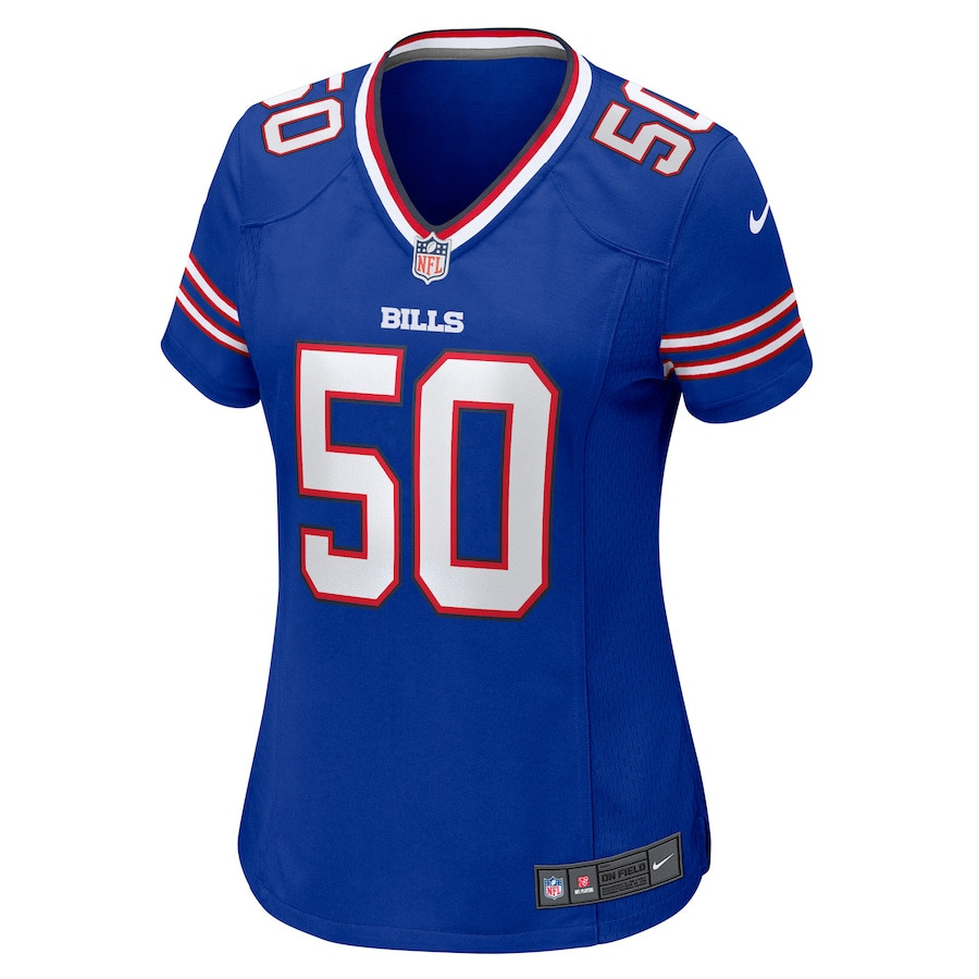 Alternative view of Gregory Rousseau 50 Buffalo Bills Women Game Jersey - Royal JS8293 nicesnker
