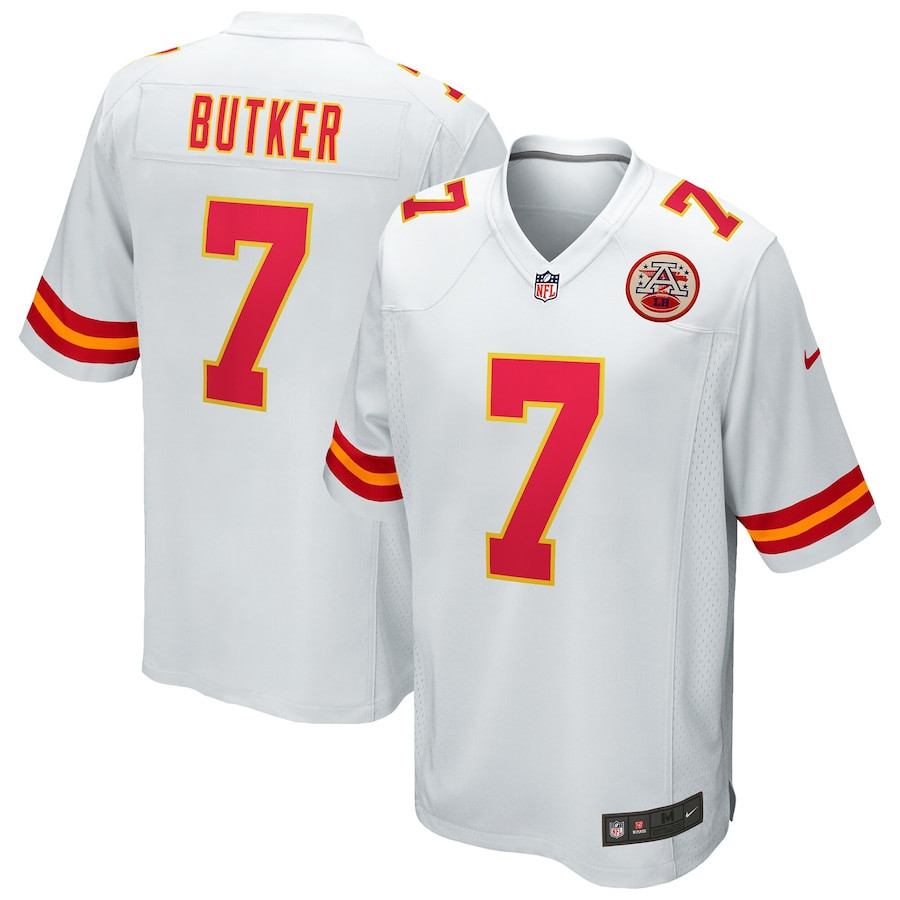Harrison Butker 7 Kansas City Chiefs Game Men Jersey - White JS5911 nicesnker
