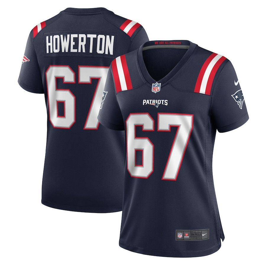 Hayden Howerton 67 New England Patriots Women Home Game Jersey - Navy JS8934 nicesnker
