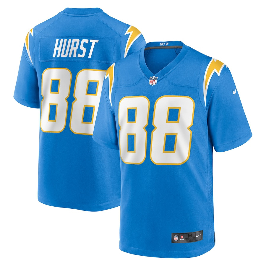 Hayden Hurst 88 Los Angeles Chargers Team Game Men Jersey - Powder Blue JS1937 nicesnker