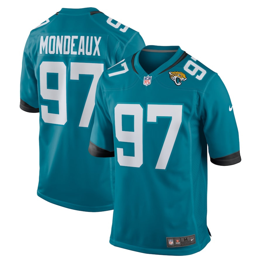 Henry Mondeaux 97 Jacksonville Jaguars Game Men Jersey - Teal JS5027 nicesnker