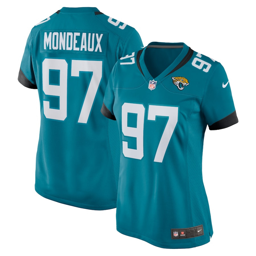 Henry Mondeaux 97 Jacksonville Jaguars Women Game Jersey - Teal JS8656 nicesnker