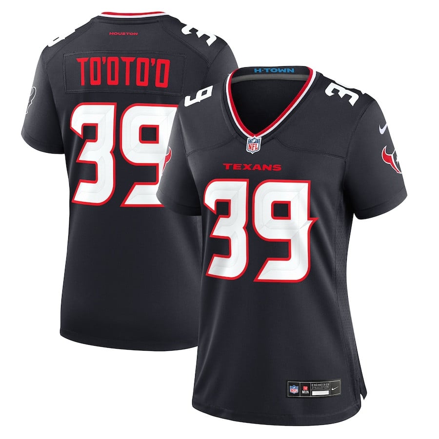 Henry To'oto'o 39 Houston Texans Women's Team Game Jersey - Navy JS9356 nicesnker
