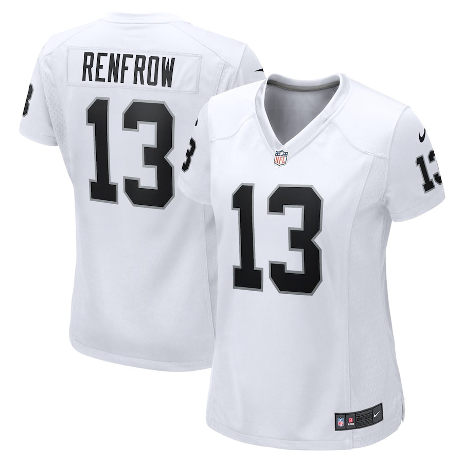 Hunter Renfrow 13 Las Vegas Raiders Women Game Jersey - White JS4082 nicesnker