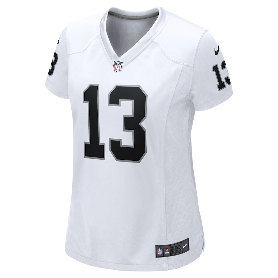 Alternative view of Hunter Renfrow 13 Las Vegas Raiders Women Game Jersey - White JS4082 nicesnker