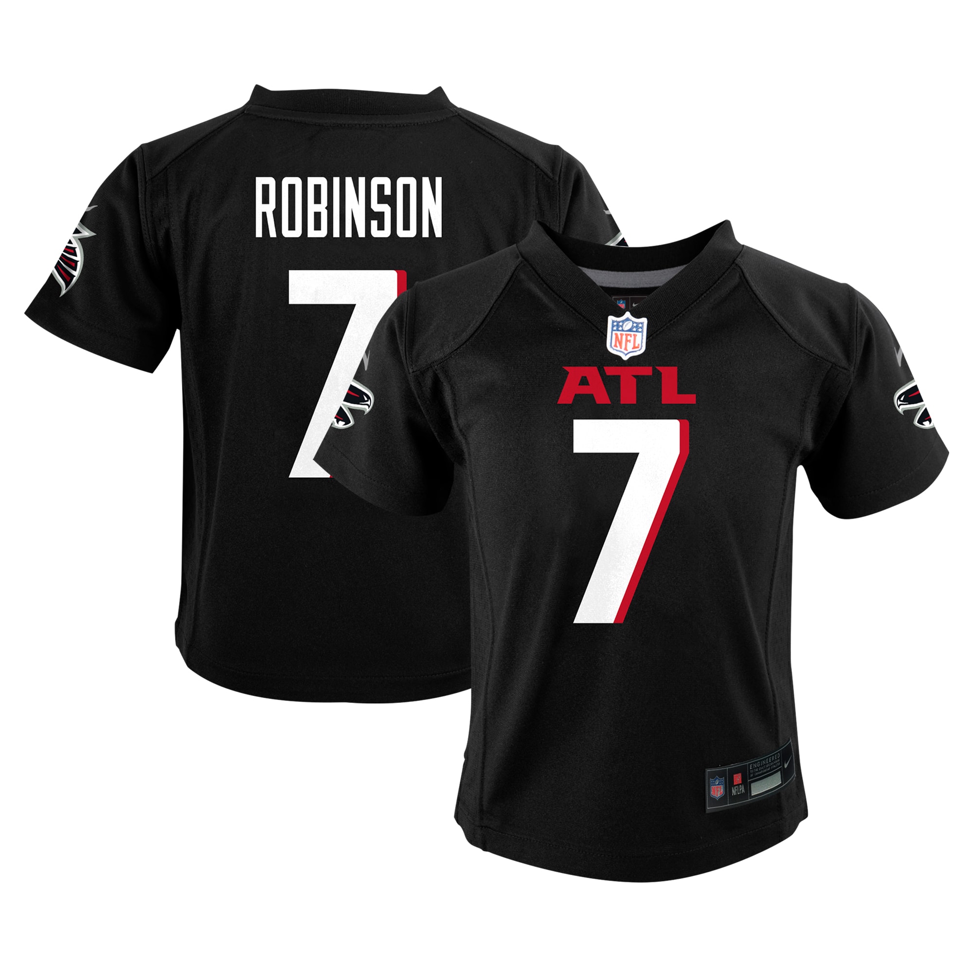 Infant Atlanta Falcons Bijan Robinson Black Team Player Game Jersey JS4999 nicesnker