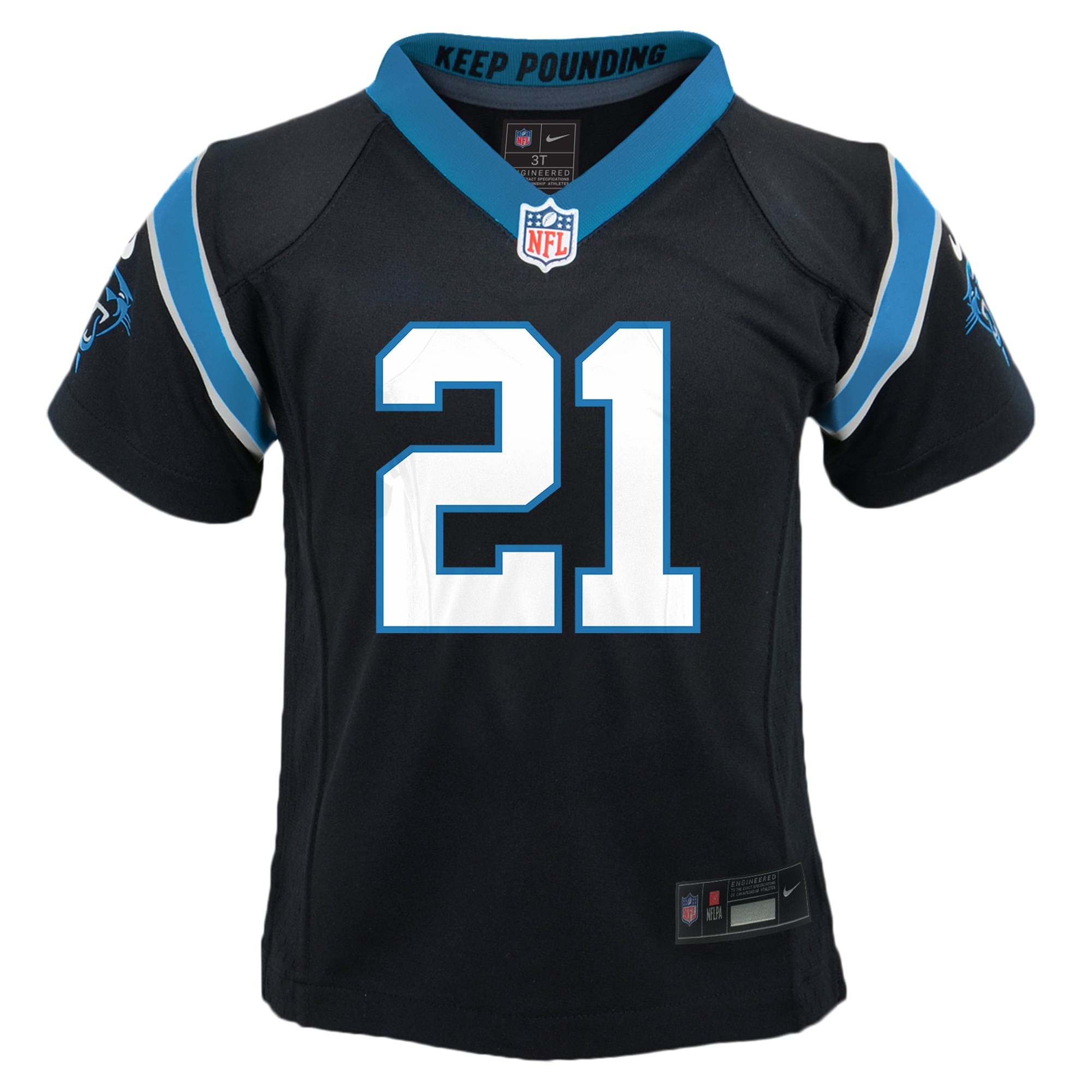 Alternative view of Infant Carolina Panthers Jeremy Chinn Black Game Jersey JS7037 nicesnker