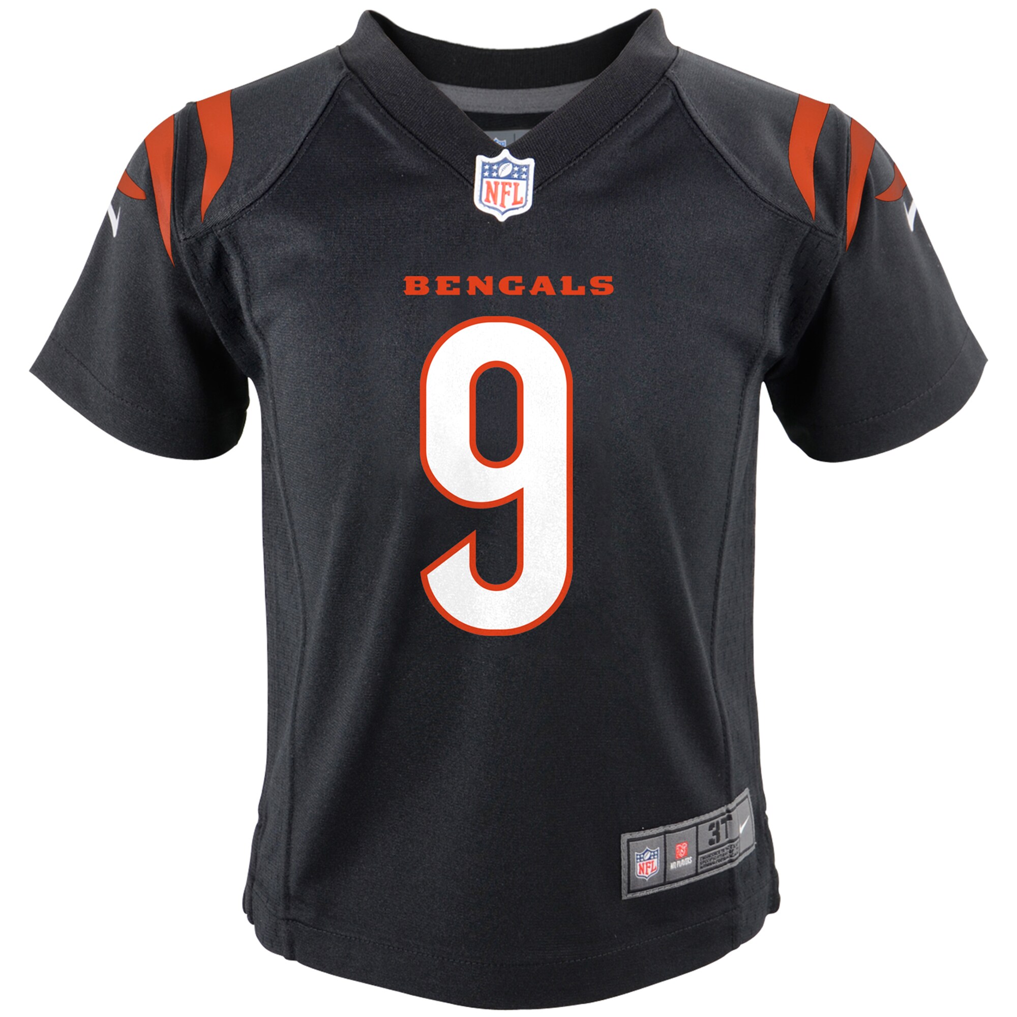 Alternative view of Infant Cincinnati Bengals Joe Burrow Black Game Jersey JS4462 nicesnker