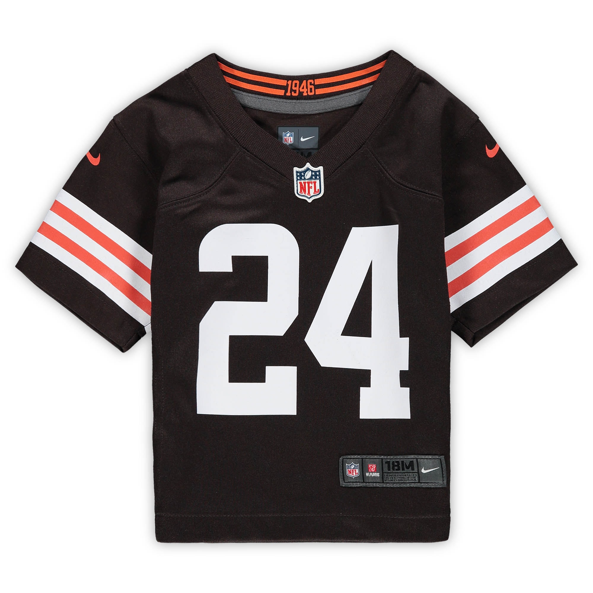 Alternative view of Infant Cleveland Browns Nick Chubb Brown Game Jersey JS5215 nicesnker