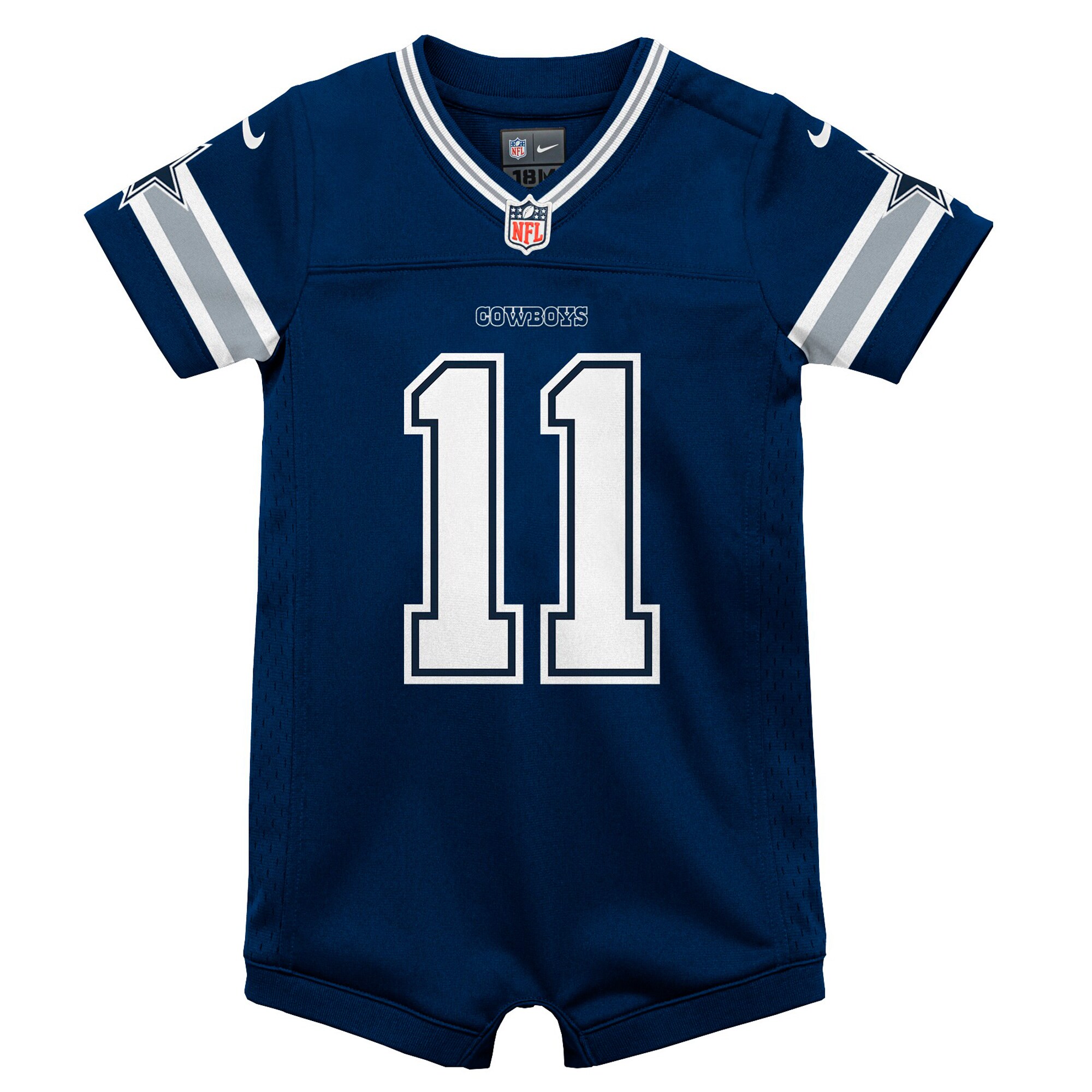 Alternative view of Infant Dallas Cowboys Micah Parsons Navy Game Romper Jersey JS1896 nicesnker