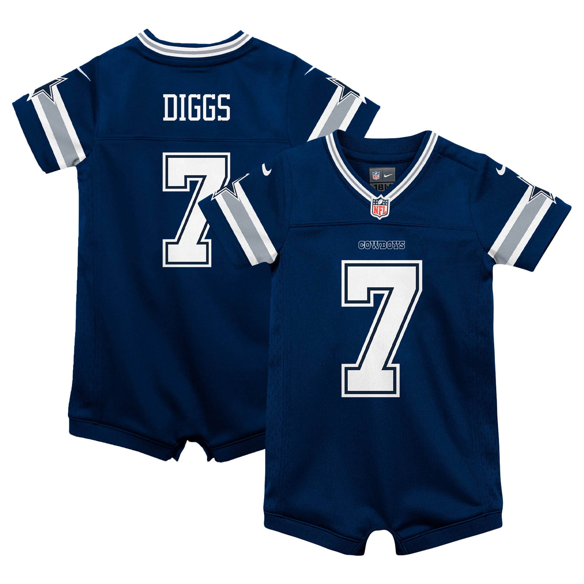 Infant Dallas Cowboys Trevon Diggs Navy Game Romper Jersey JS1869 nicesnker
