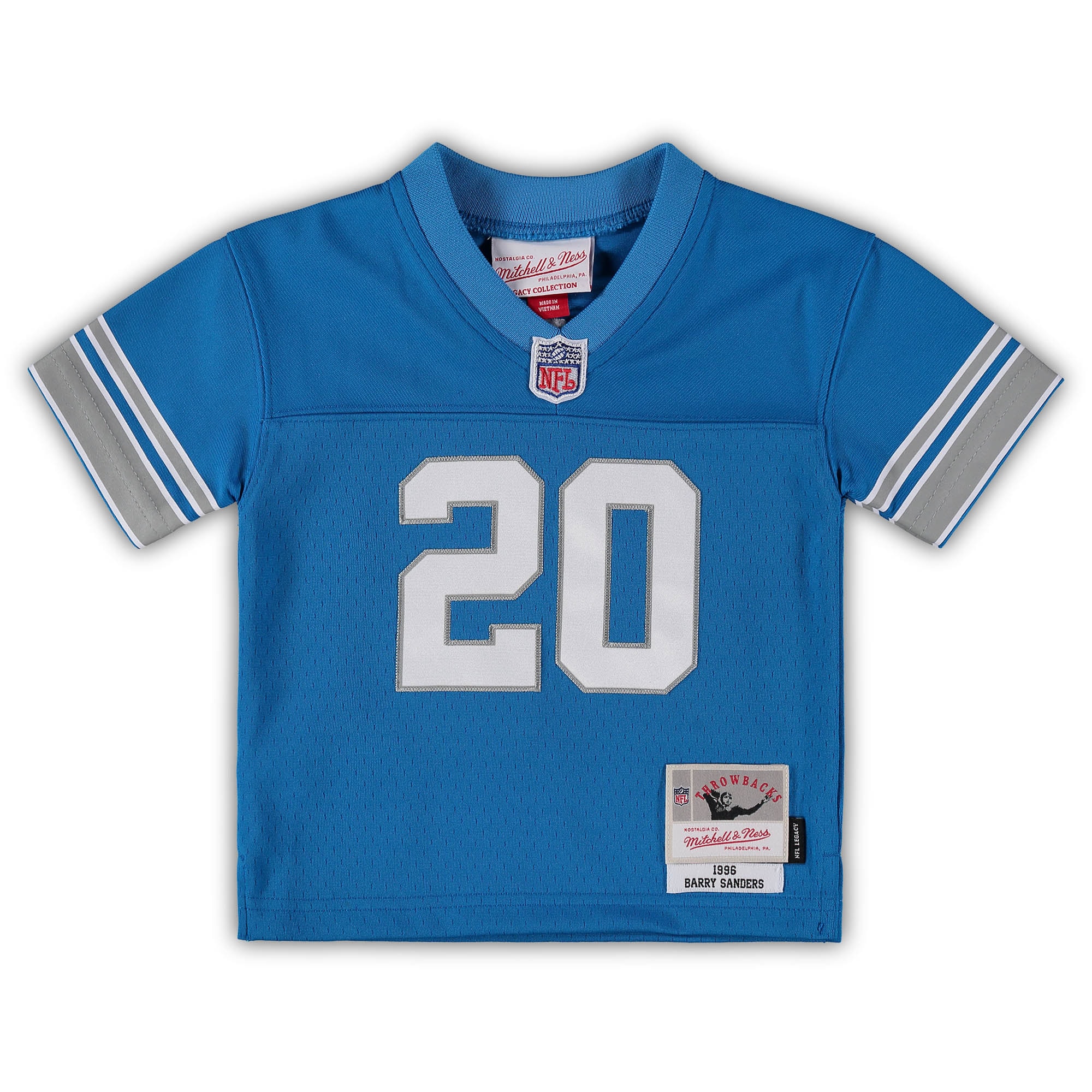 Alternative view of Infant Detroit Lions Barry Sanders Mitchell & Ness Blue 1996 Retired Legacy Jersey JS5001 nicesnker