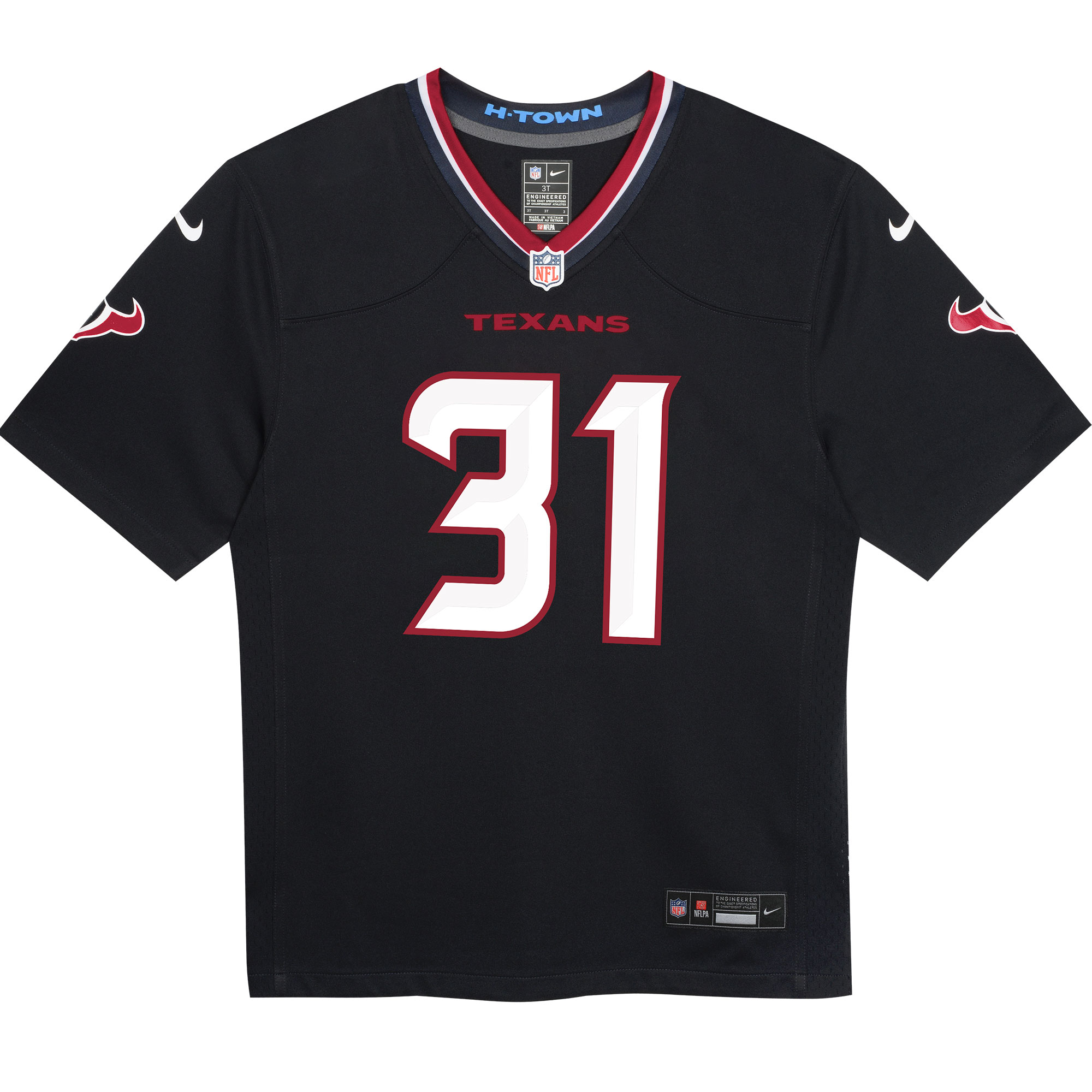 Alternative view of Infant Houston Texans Dameon Pierce Navy Game Jersey JS6388 nicesnker