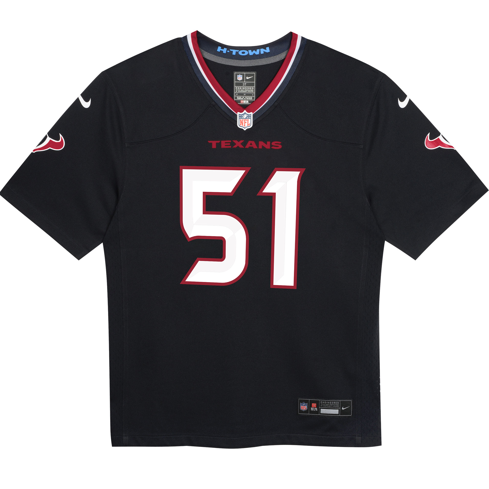 Alternative view of Infant Houston Texans Will Anderson Jr. Navy Game Jersey JS7112 nicesnker