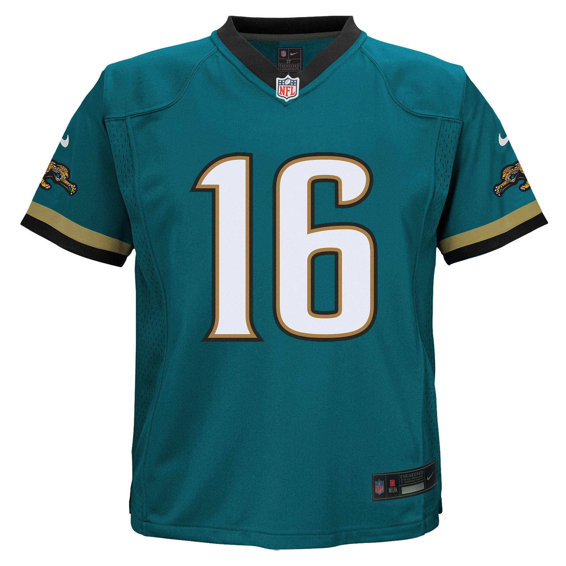 Alternative view of Infant Jacksonville Jaguars Trevor Lawrence Teal Prowler Throwback Player Game Jersey JS3679 nicesnker