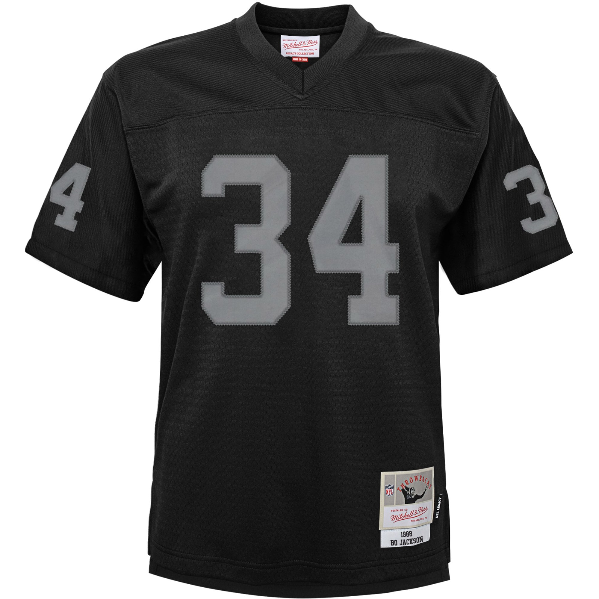 Alternative view of Infant Las Vegas Raiders Bo Jackson Mitchell & Ness Black 1988 Retired Legacy Jersey JS8430 nicesnker