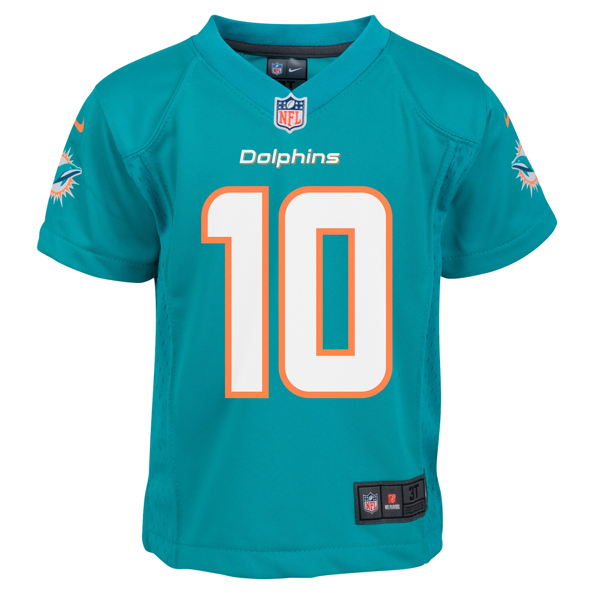Alternative view of Infant Miami Dolphins Tyreek Hill Aqua Player Game Jersey JS5822 nicesnker