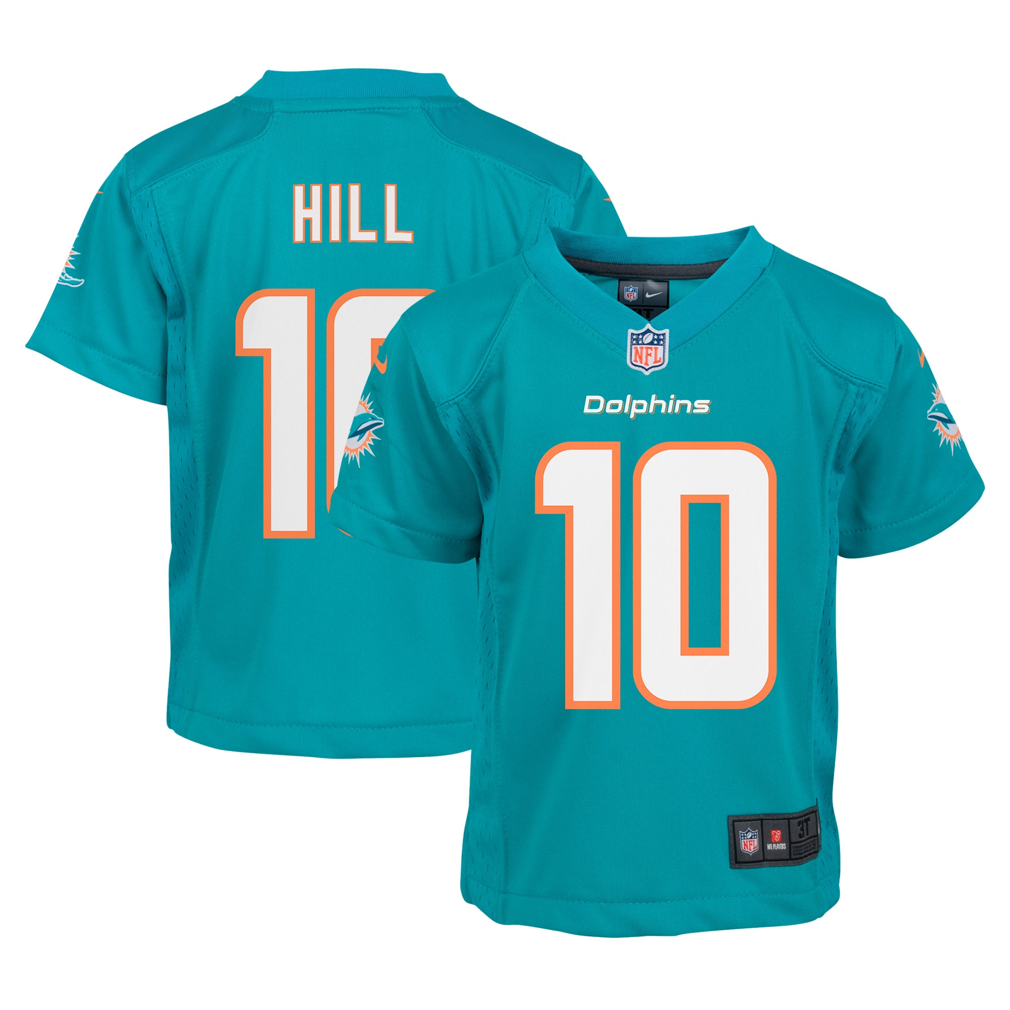 Infant Miami Dolphins Tyreek Hill Aqua Player Game Jersey JS5822 nicesnker