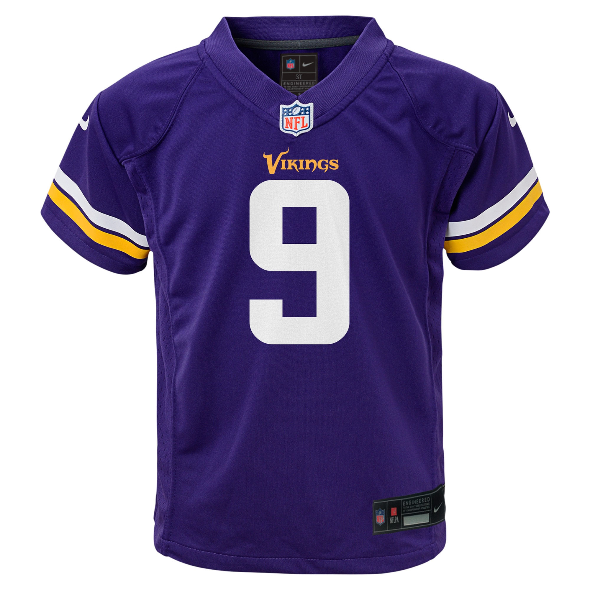 Alternative view of Infant Minnesota Vikings J.J. McCarthy Purple Team Player Game Jersey JS4667 nicesnker