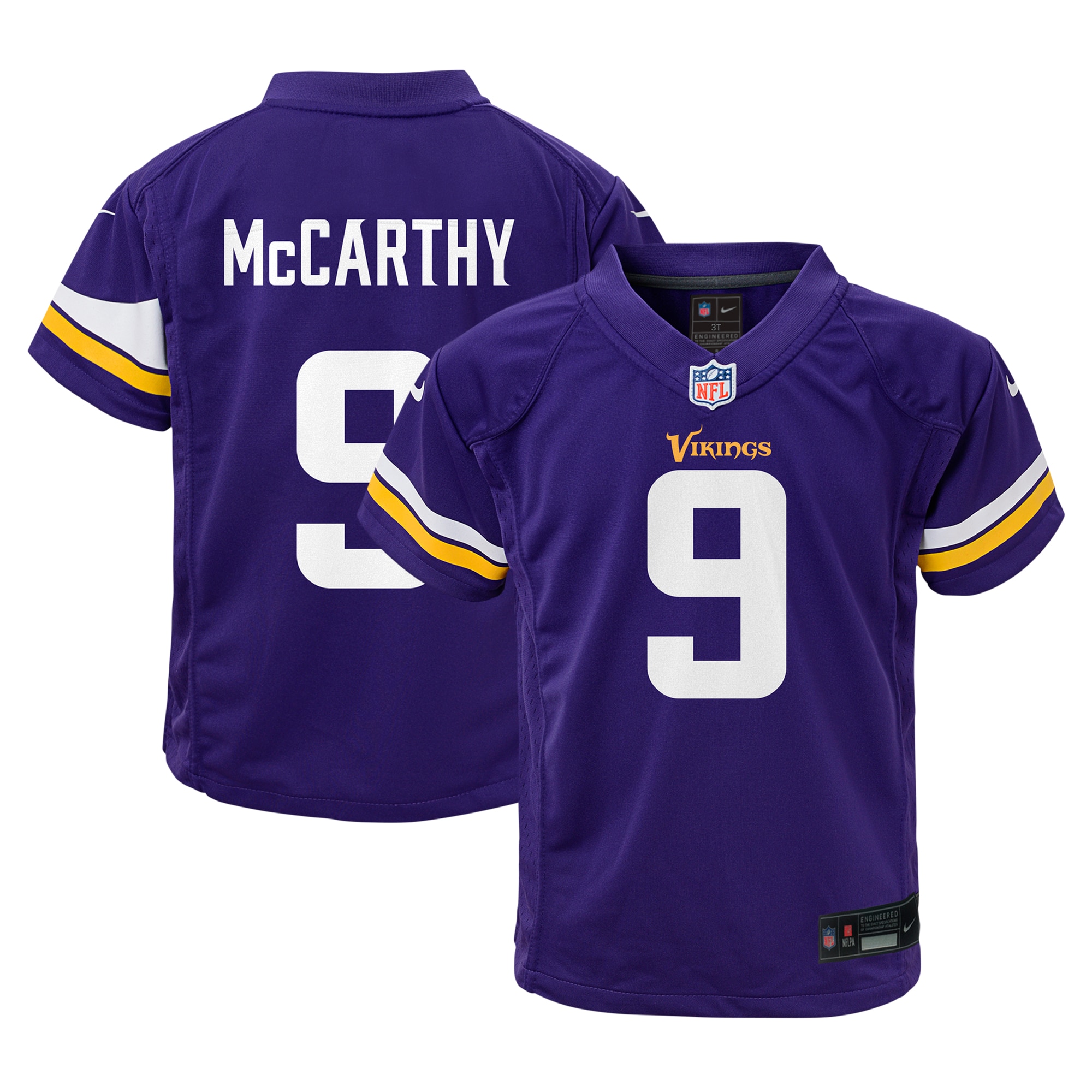 Infant Minnesota Vikings J.J. McCarthy Purple Team Player Game Jersey JS4667 nicesnker
