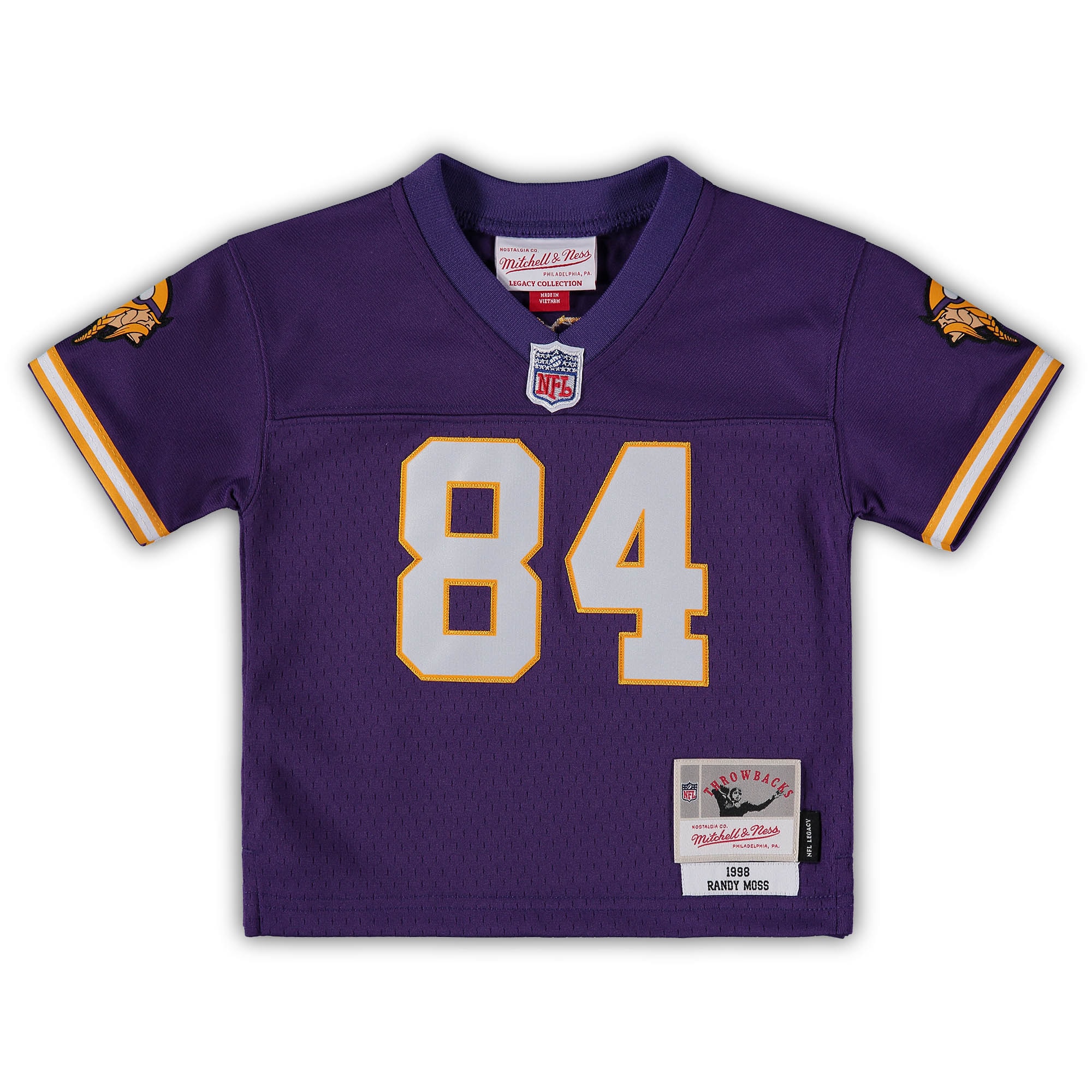 Alternative view of Infant Minnesota Vikings Randy Moss Mitchell & Ness Purple 1998 Retired Legacy Jersey JS1155 nicesnker
