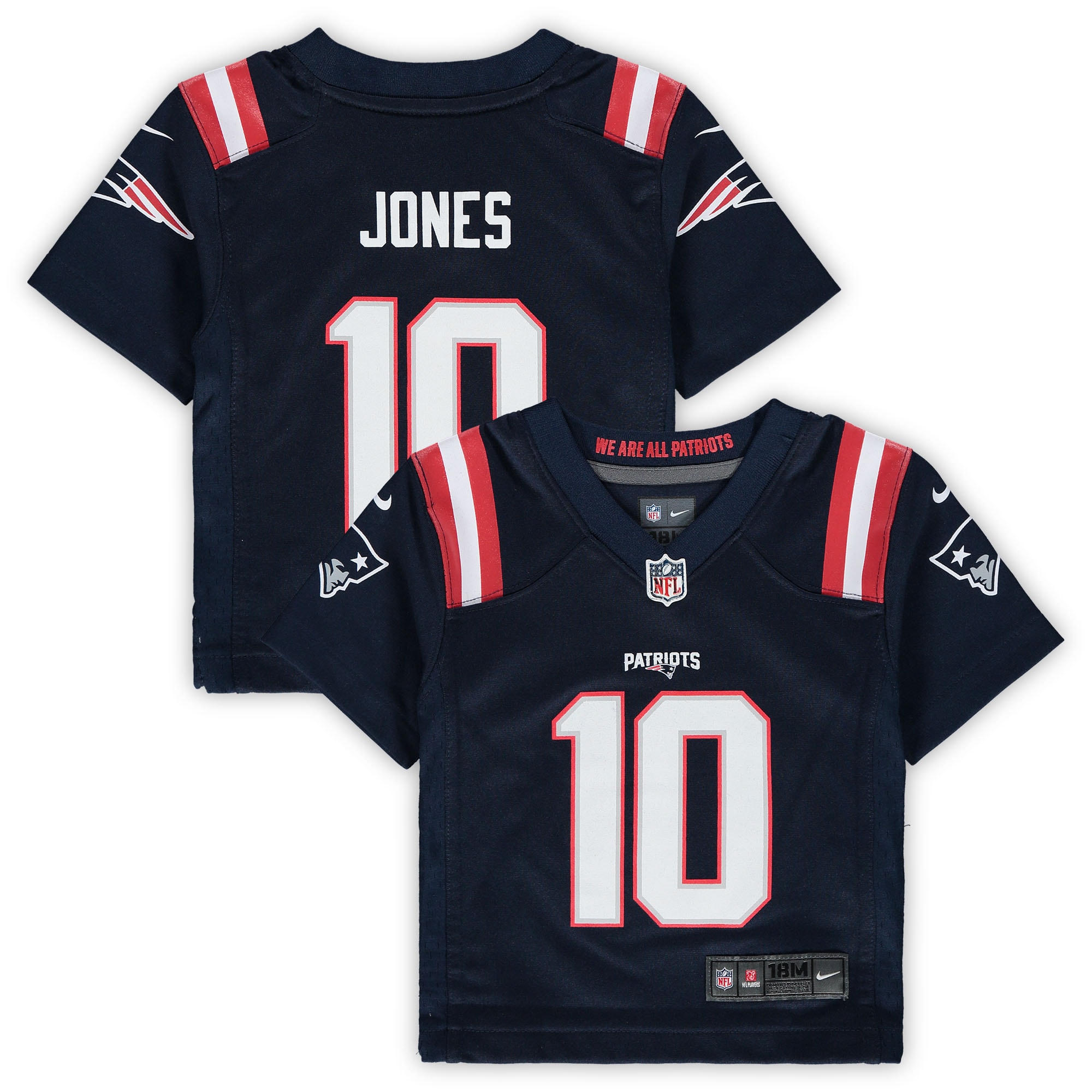 Infant New England Patriots Mac Jones Navy Game Jersey JS2579 nicesnker