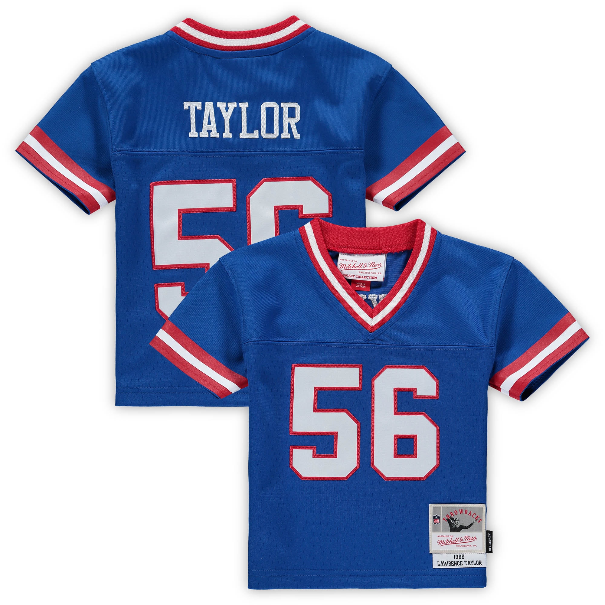 Infant New York Giants Lawrence Taylor Mitchell & Ness Royal 1986 Retired Legacy Jersey JS9789 nicesnker