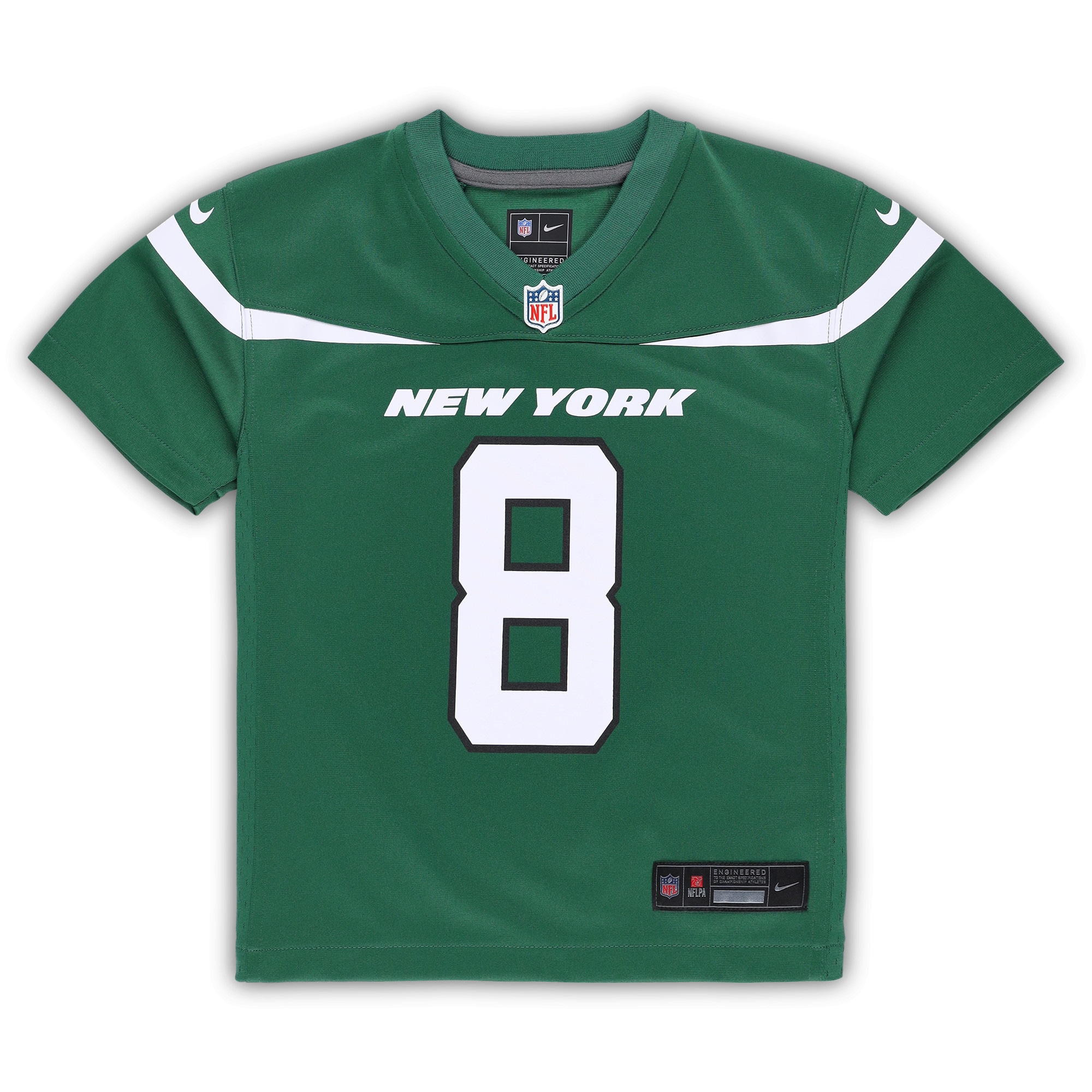 Alternative view of Infant New York Jets Aaron Rodgers Gotham Green Game Jersey JS1414 nicesnker