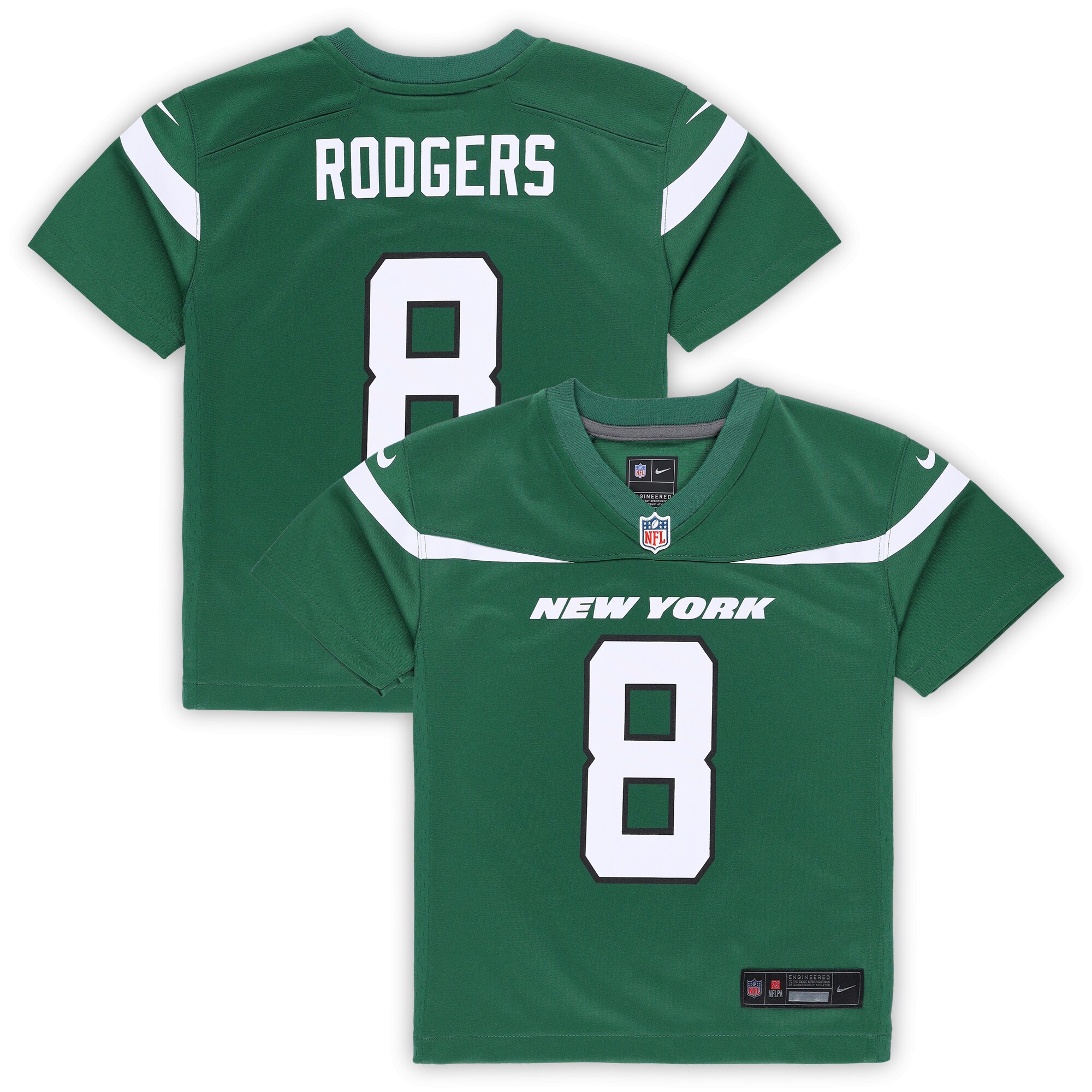 Infant New York Jets Aaron Rodgers Gotham Green Game Jersey JS1414 nicesnker
