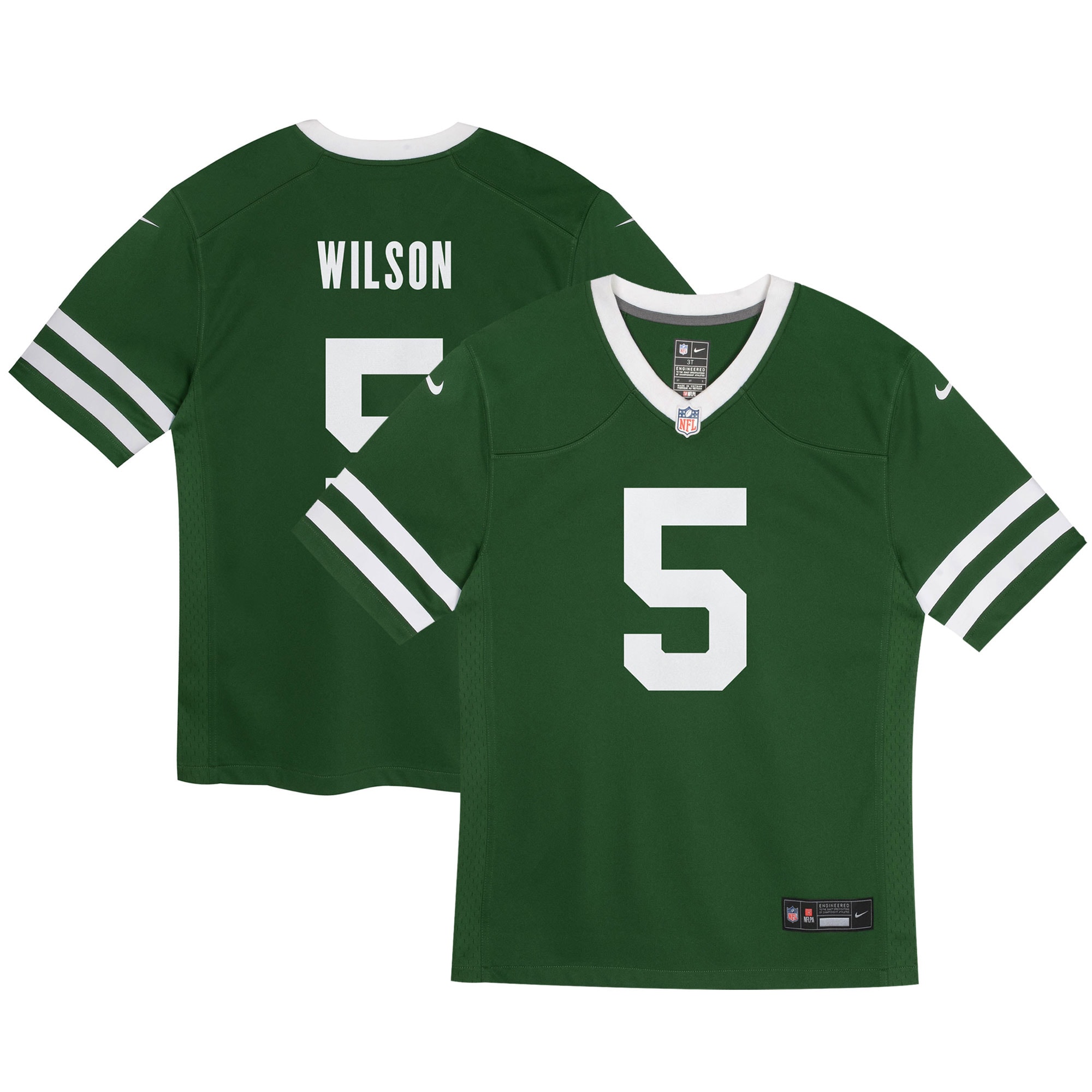 Infant New York Jets Garrett Wilson Legacy Green Game Jersey JS1543 nicesnker