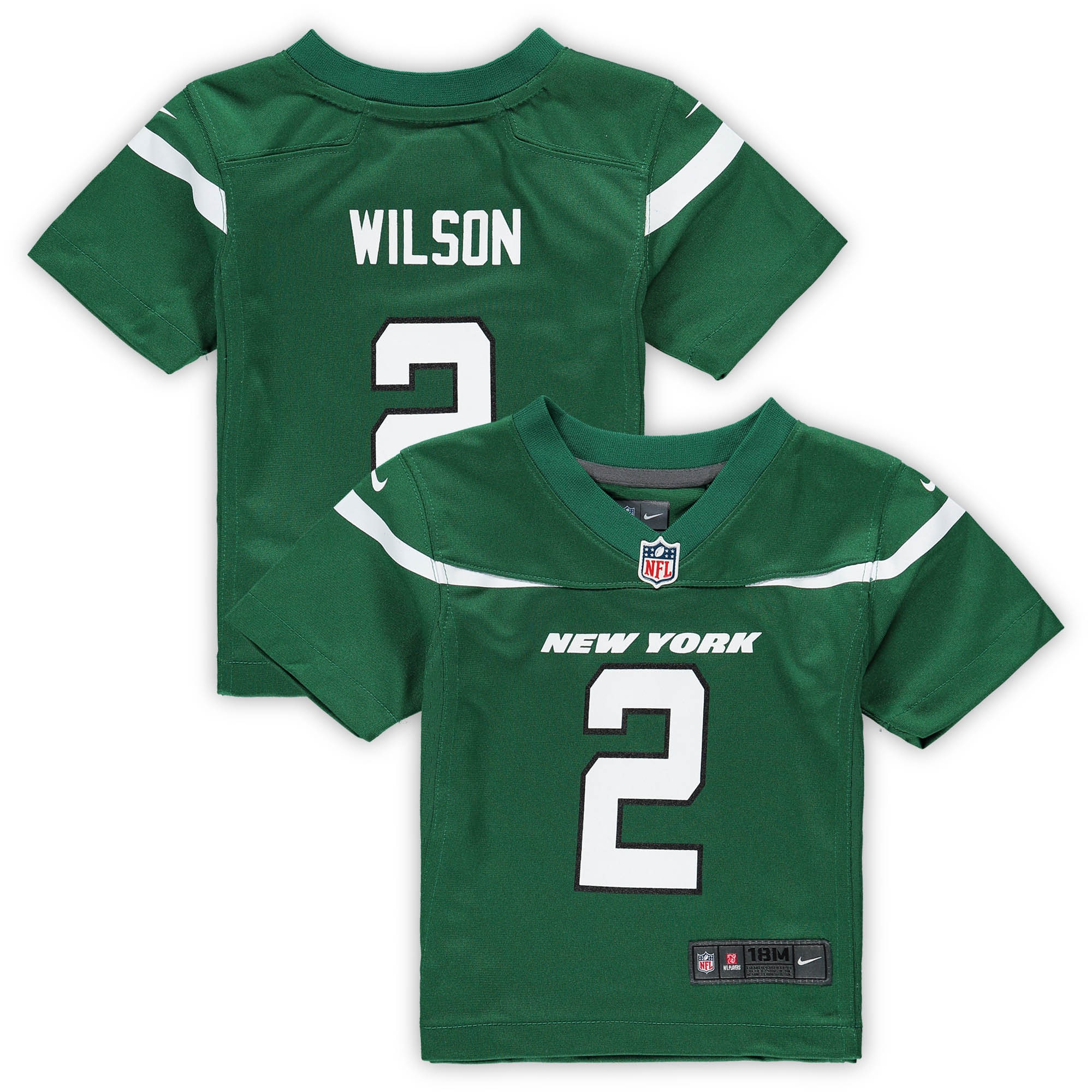 Infant New York Jets Zach Wilson Gotham Green Game Jersey JS8746 nicesnker