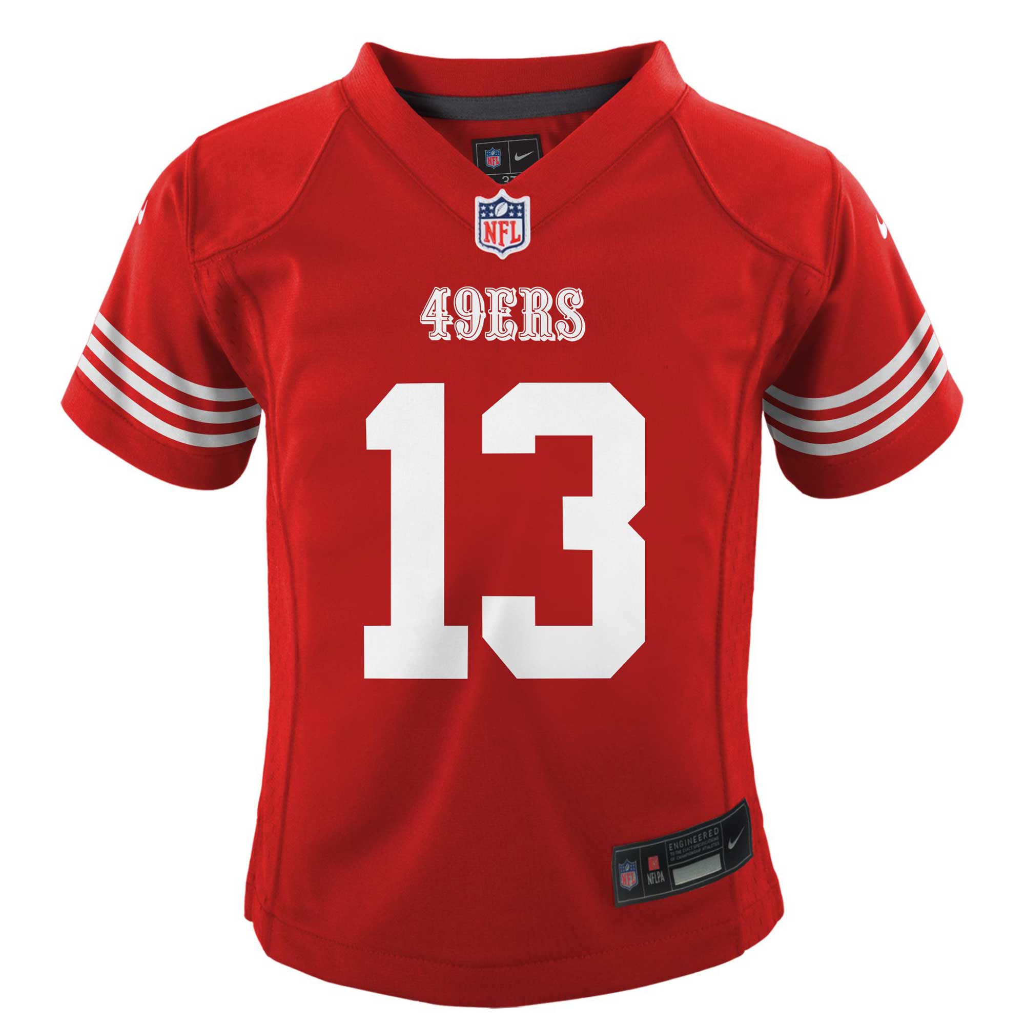 Alternative view of Infant San Francisco 49ers Brock Purdy Scarlet Team Player Game Jersey JS8558 nicesnker