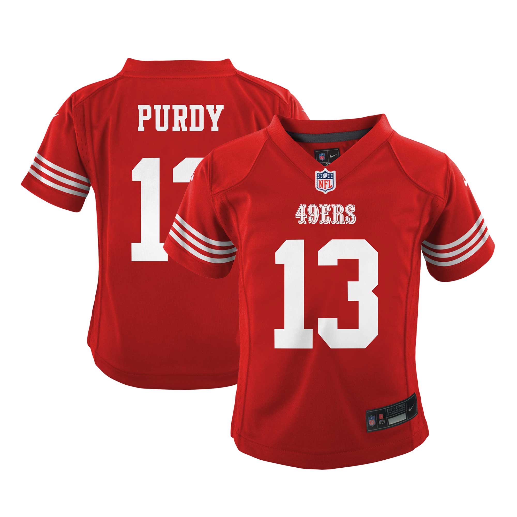 Infant San Francisco 49ers Brock Purdy Scarlet Team Player Game Jersey JS8558 nicesnker