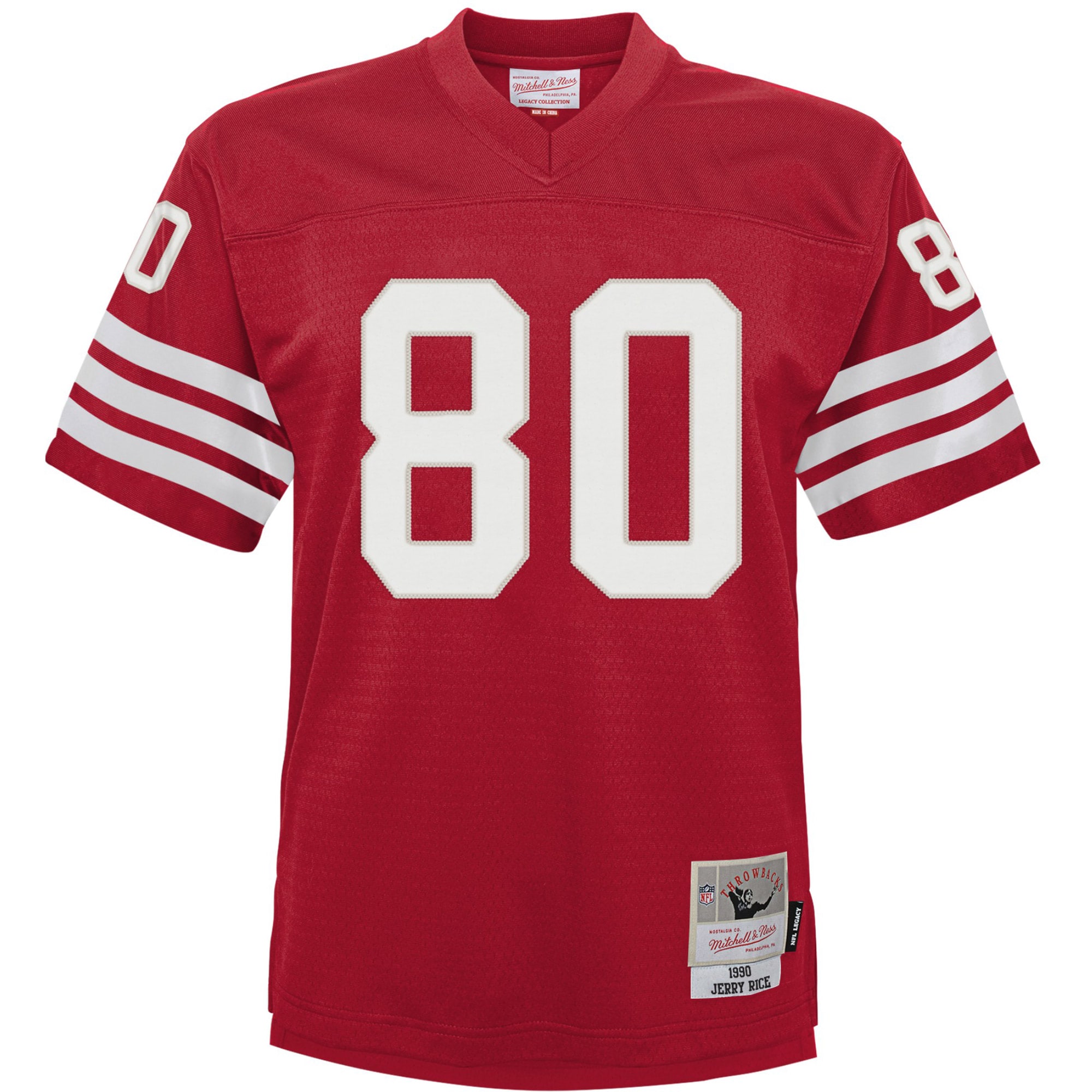 Alternative view of Infant San Francisco 49ers Jerry Rice Mitchell & Ness Scarlet 1990 Retired Legacy Jersey JS7312 nicesnker