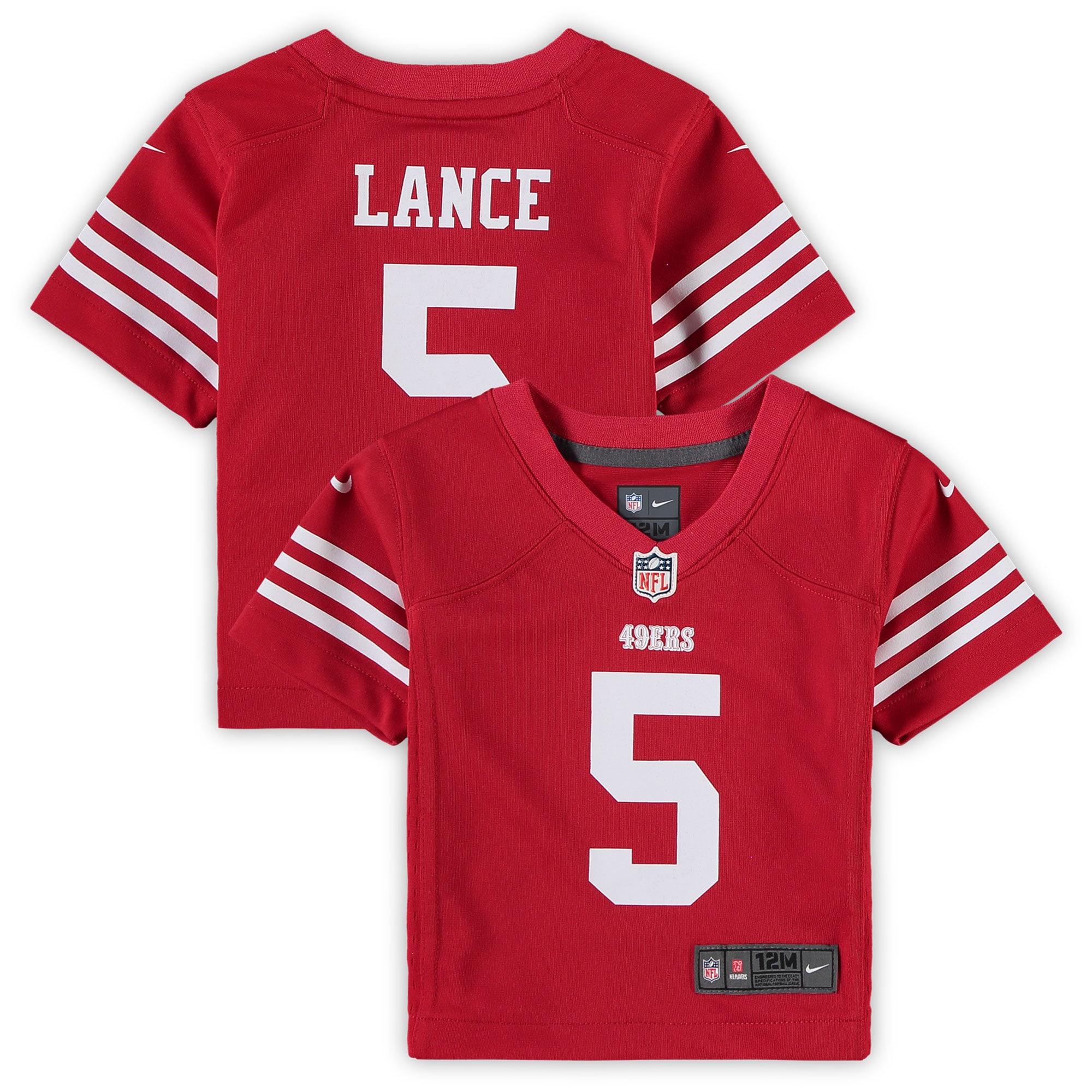 Infant San Francisco 49ers Trey Lance Scarlet Player Game Jersey JS6164 nicesnker