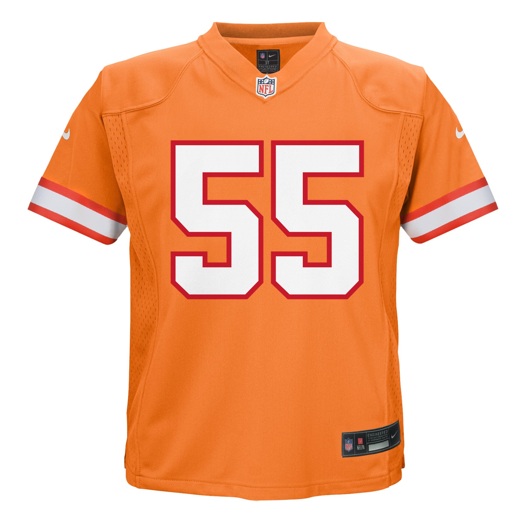 Alternative view of Infant Tampa Bay Buccaneers Derrick Brooks Orange Retired Player Game Jersey JS5243 nicesnker