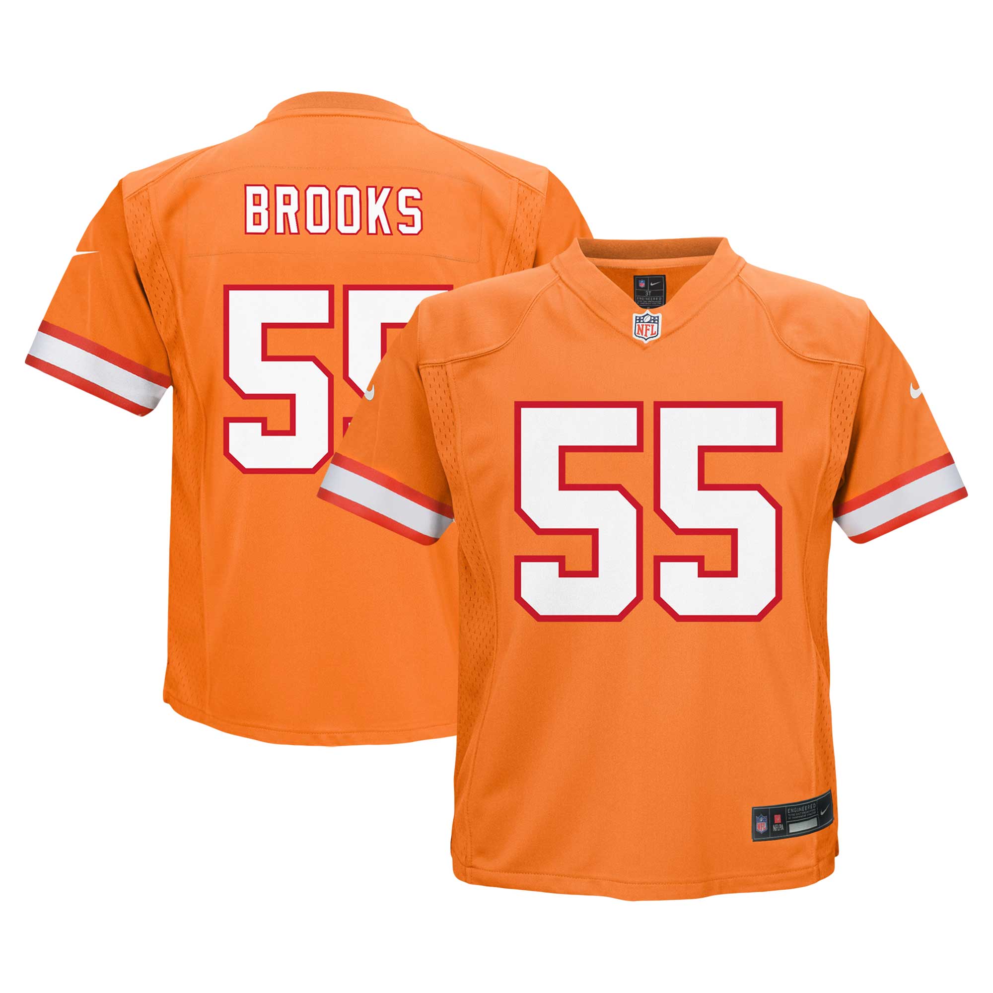 Infant Tampa Bay Buccaneers Derrick Brooks Orange Retired Player Game Jersey JS5243 nicesnker