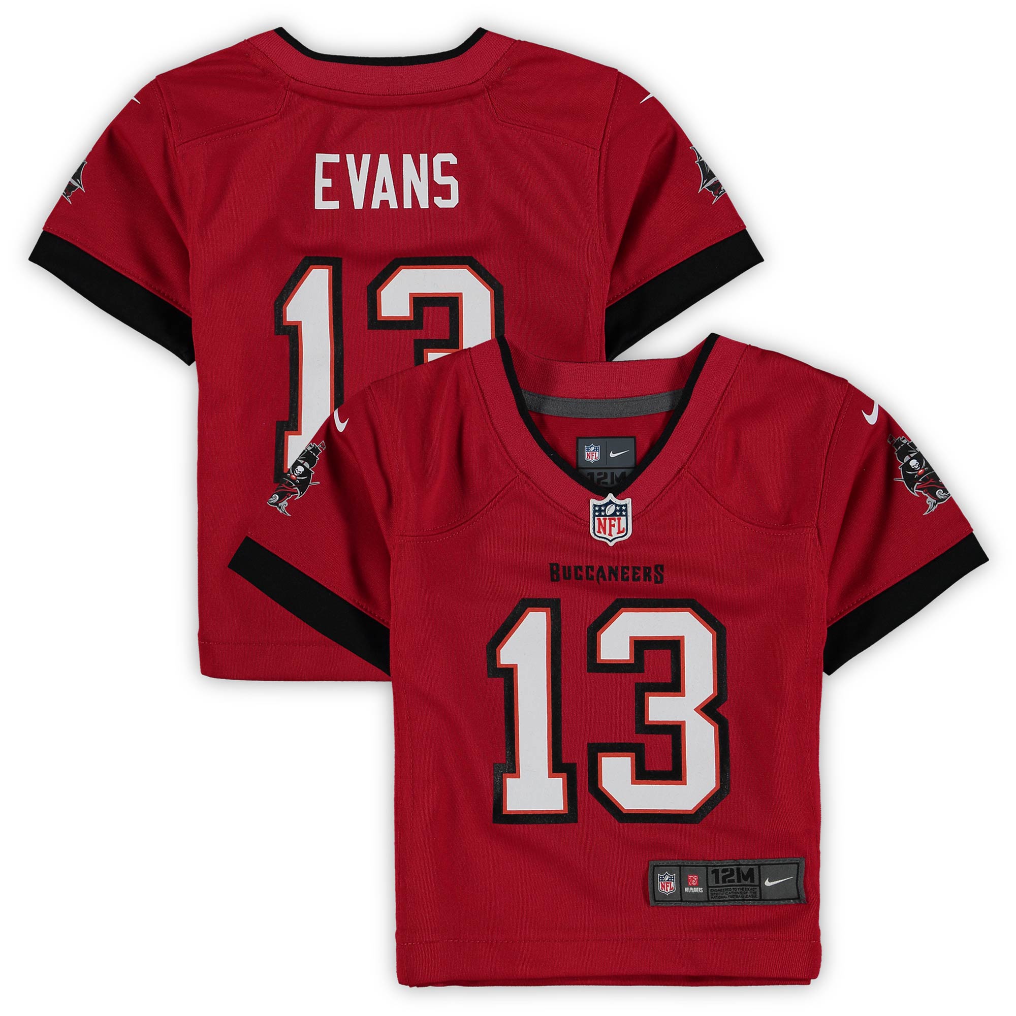 Infant Tampa Bay Buccaneers Mike Evans Red Game Jersey JS8774 nicesnker